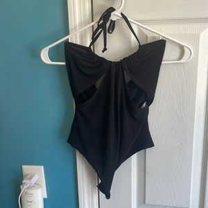 Pretty Little Thing. Size 0 Black Bodysuit
